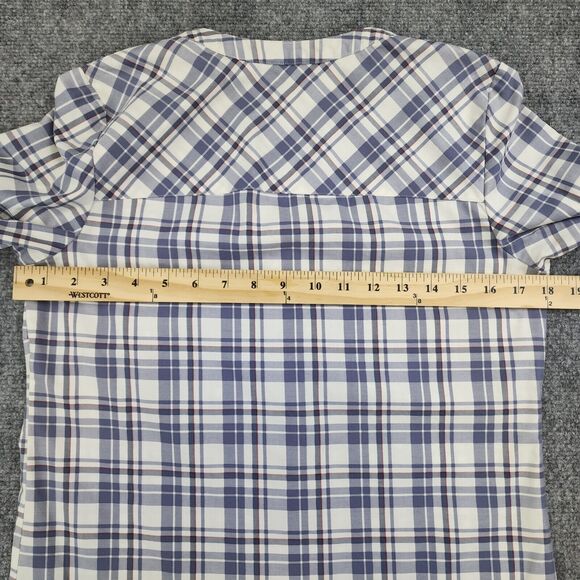 Orvis Shirt Womens 4 Plaid Long Sleeve 1/2 Button Up Top Casual Pockets Outdoor - Picture 4 of 14